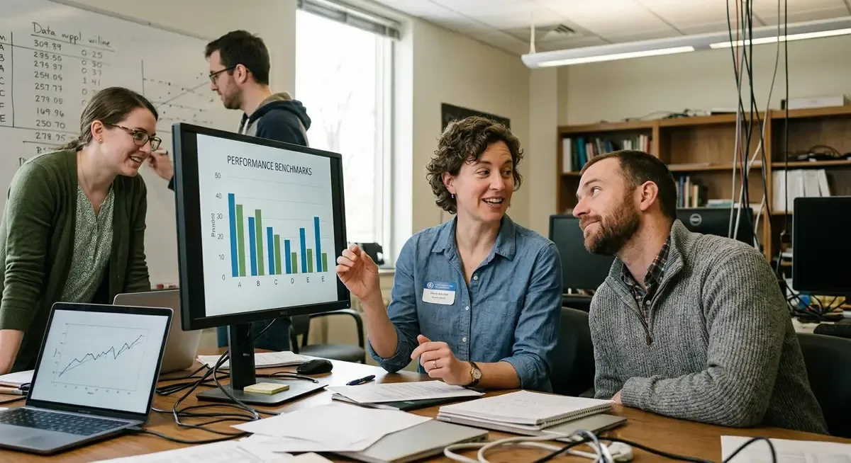 AI agent teams waste tokens for minimal quality gains; a digital brain with gears and data streams.