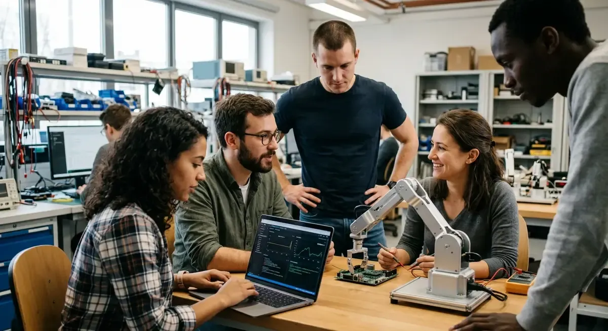 AI agents solving complex math problems simultaneously, displayed on multiple screens, showcasing advanced algorithms.