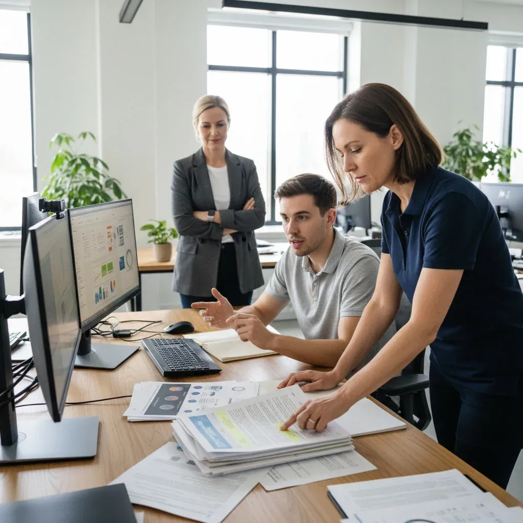 AI-generated news article about Pope's warning, displayed on a tablet with a futuristic, glowing interface.