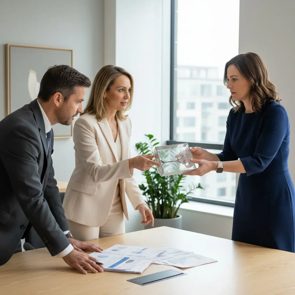Anthropic executives gather around a conference table as Ami Vora smiles, announced in her AI product leadership role.