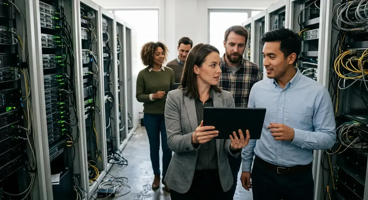 Apple Silicon Mac Studio cluster, a powerful setup for distributed LLM inference benchmarking, showcasing advanced computing.
