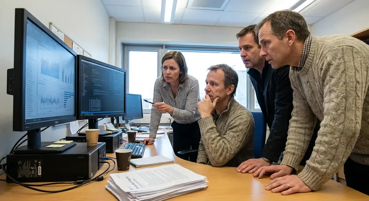 AI model on a screen with cybersecurity code, illustrating Britain's AI safety tests finding models "cheating.