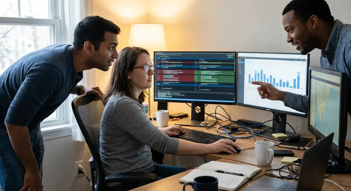 Expedia AI chief Rathi Murthy speaks at a conference, emphasizing user control over AI travel agents.