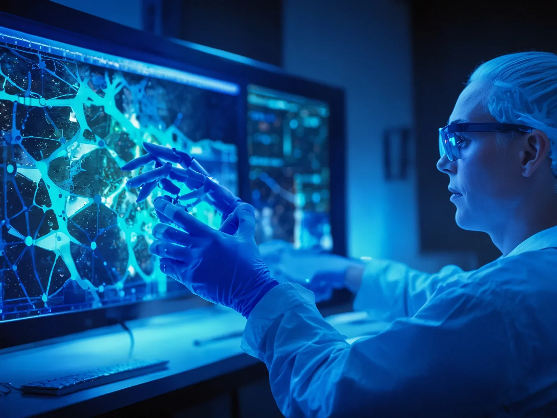 Illustration for: Google DeepMind’s Nobel‑winning team powers AlphaFold, nearing 1 M EMEA users