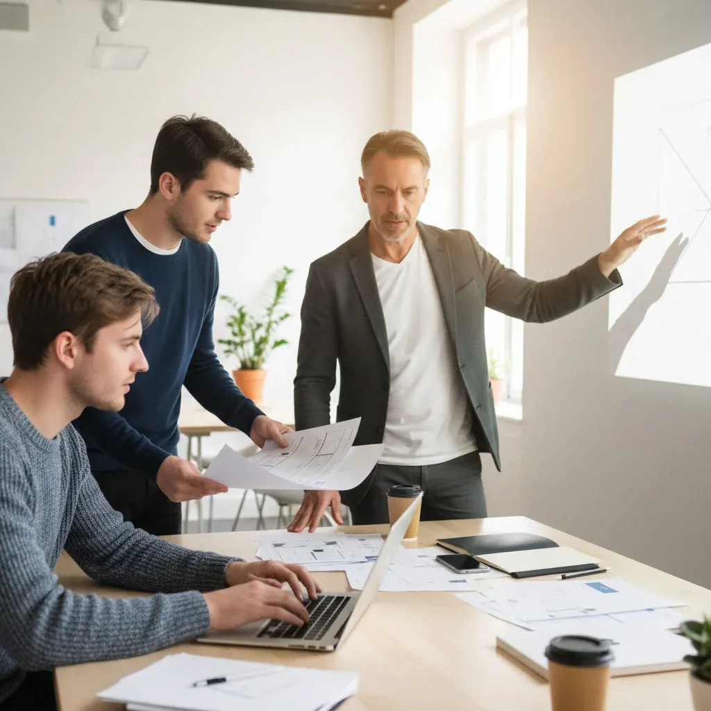 Google execs unveil Universal Commerce Protocol, displaying AI icons, shopping cart symbols and a network backdrop.