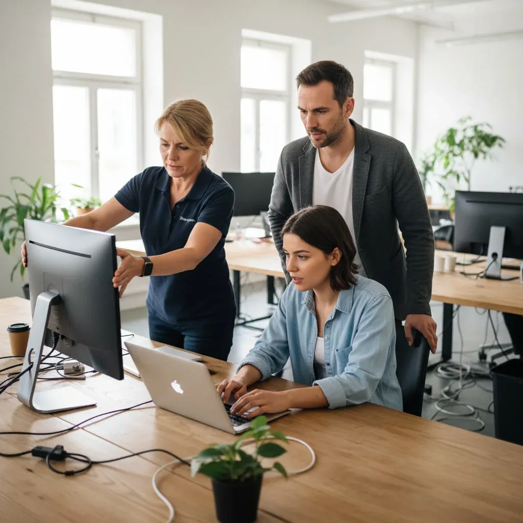 Google execs showcase Antigravity IDE and Gemini 3 AI model family on stage with holographic screens and branding backdrop.