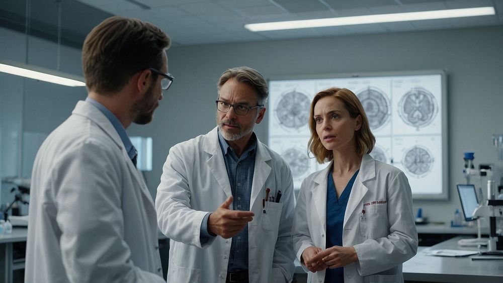 Dario Amodei, Anthropic CEO, stands at a conference podium with a blue AI-regulation banner, flanked by reporters.