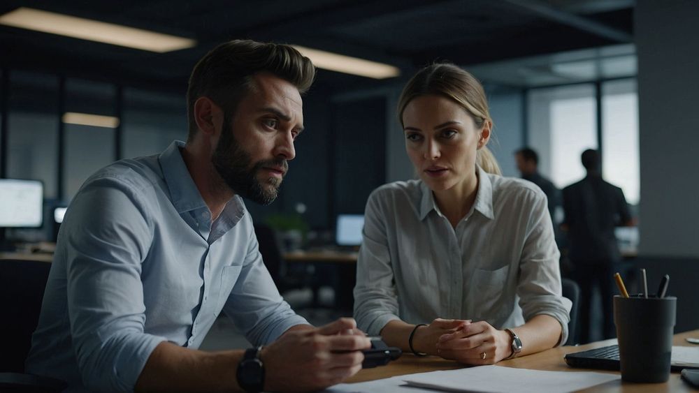 An analyst points to a phone showing ByteDance’s Doubao speech keyboard, while a laptop displays DeepSeek’s AI logo.