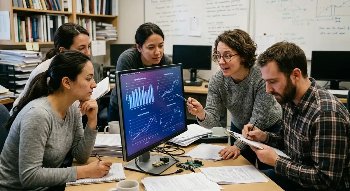 Liquid AI's hybrid model, 80% liquid neural networks, visualized as flowing data streams and interconnected nodes.