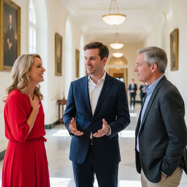 Far-right protesters in MAGA hats wave signs and chant as David Sacks speaks at a Washington rally near the Capitol.