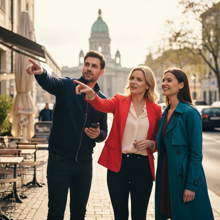 Driver in a sedan glances at a floating Google Maps display on the windshield, speaking to Gemini AI voice assistant.