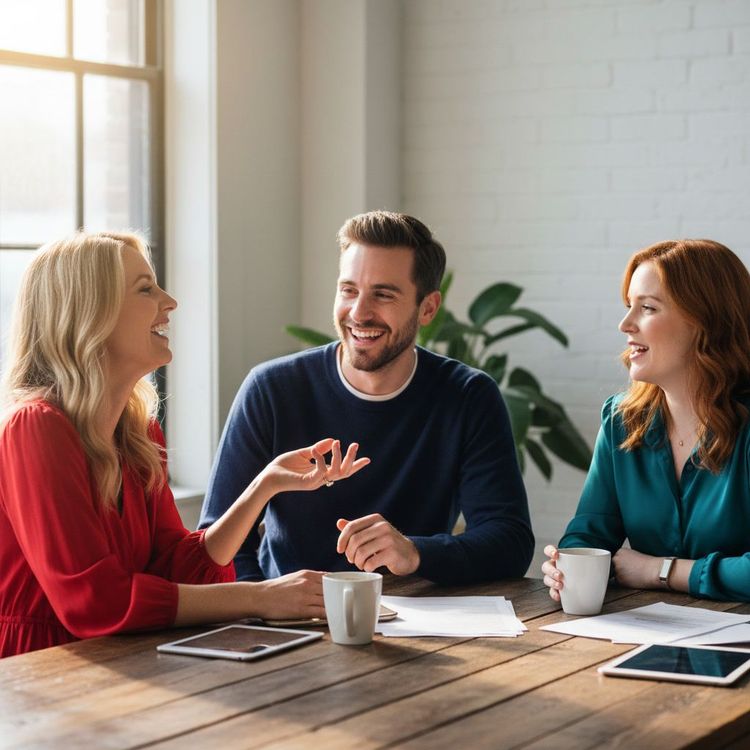 Tech reporter in studio beside a giant Doge meme screen, a glowing Facebook dating logo, and an Amazon AI robot arm.