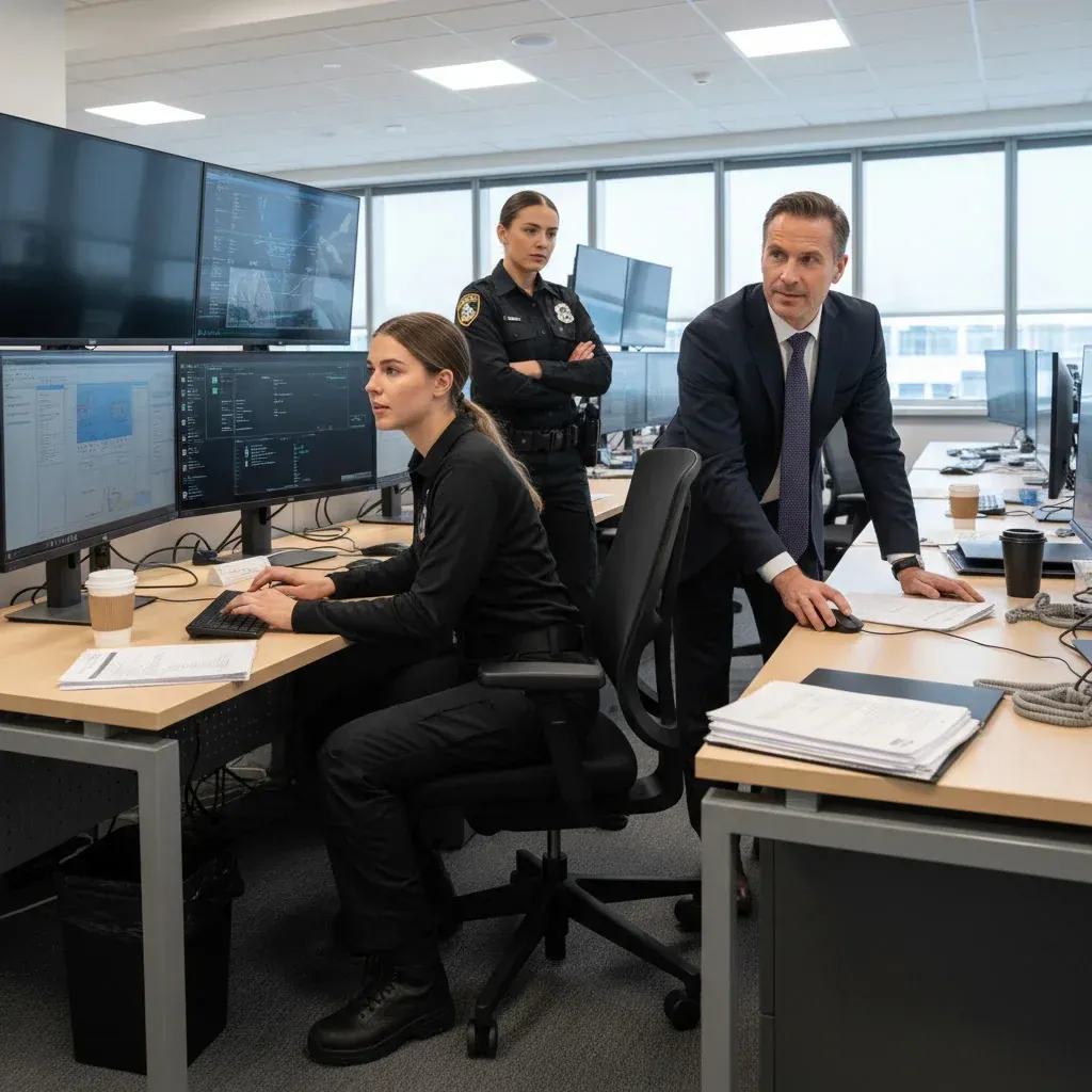 Meta employee using a laptop, keystrokes and mouse activity monitored for AI training. Data privacy concerns.