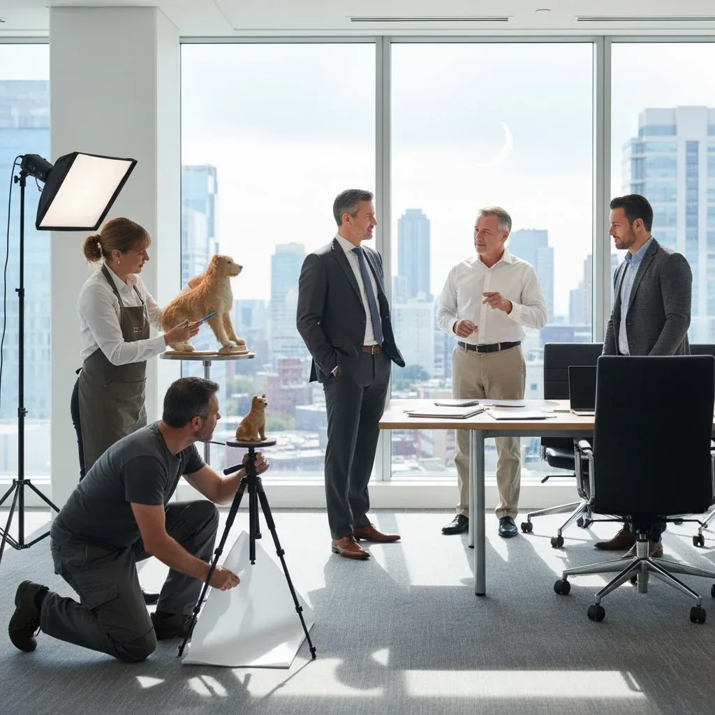 Illustration for: Nano Banana 2025 trend: moonlit photo edits and lifelike dog figurines