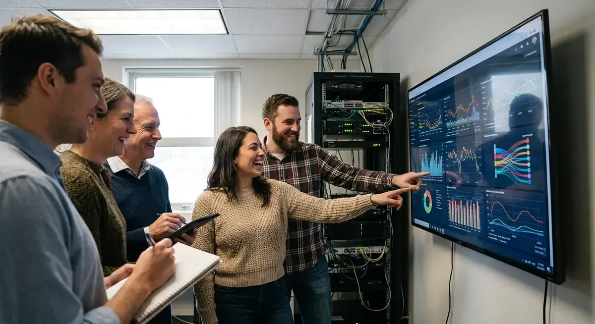 NPS faculty and students gather around the NVIDIA AI supercomputer, enhancing in-house training capabilities.