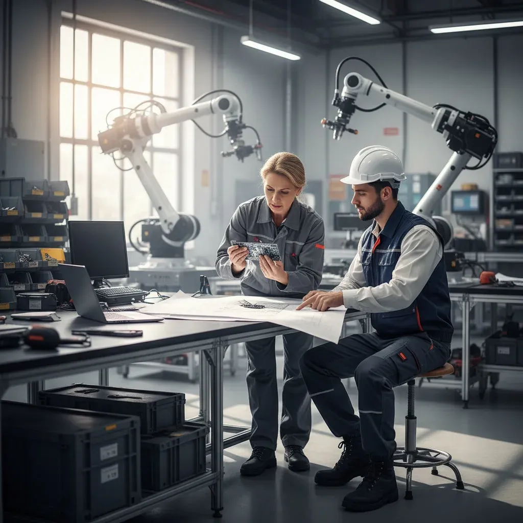 Nvidia and Microsoft engineers collaborate in a high-tech lab, showcasing RTX Spark AI supercomputer chips designed for advan