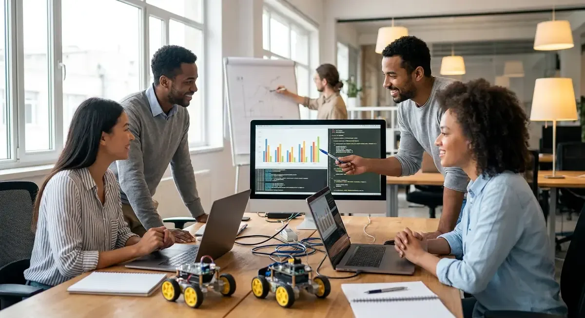 NVIDIA Jetson developer kit held in a hand, showcasing its compact size and AI computing power.