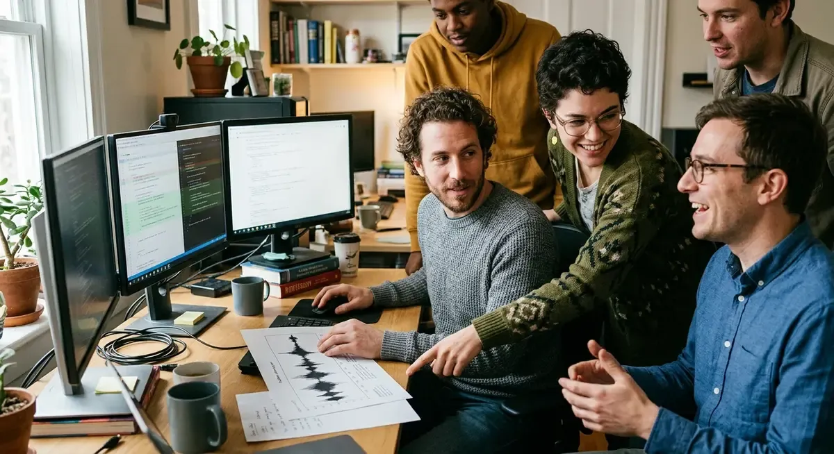 NVIDIA's 100M-parameter AI model tracks eight speakers in real-time, visualizing speech patterns and data.