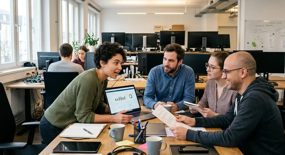 OpenAI AI agents communicating on a German network, digital data flow, cybersecurity, artificial intelligence.