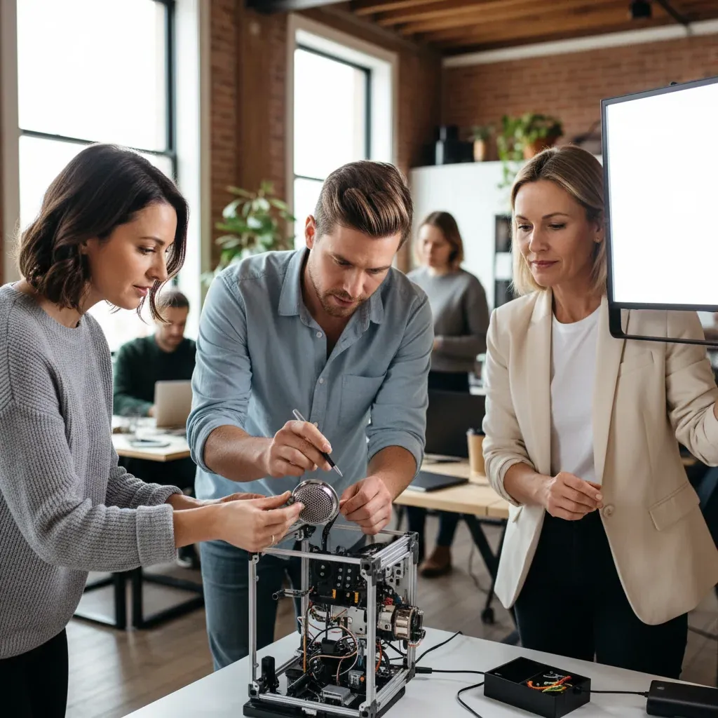 Illustration for: OpenAI develops new voice model as AI device plans follow Jony Ive partnership