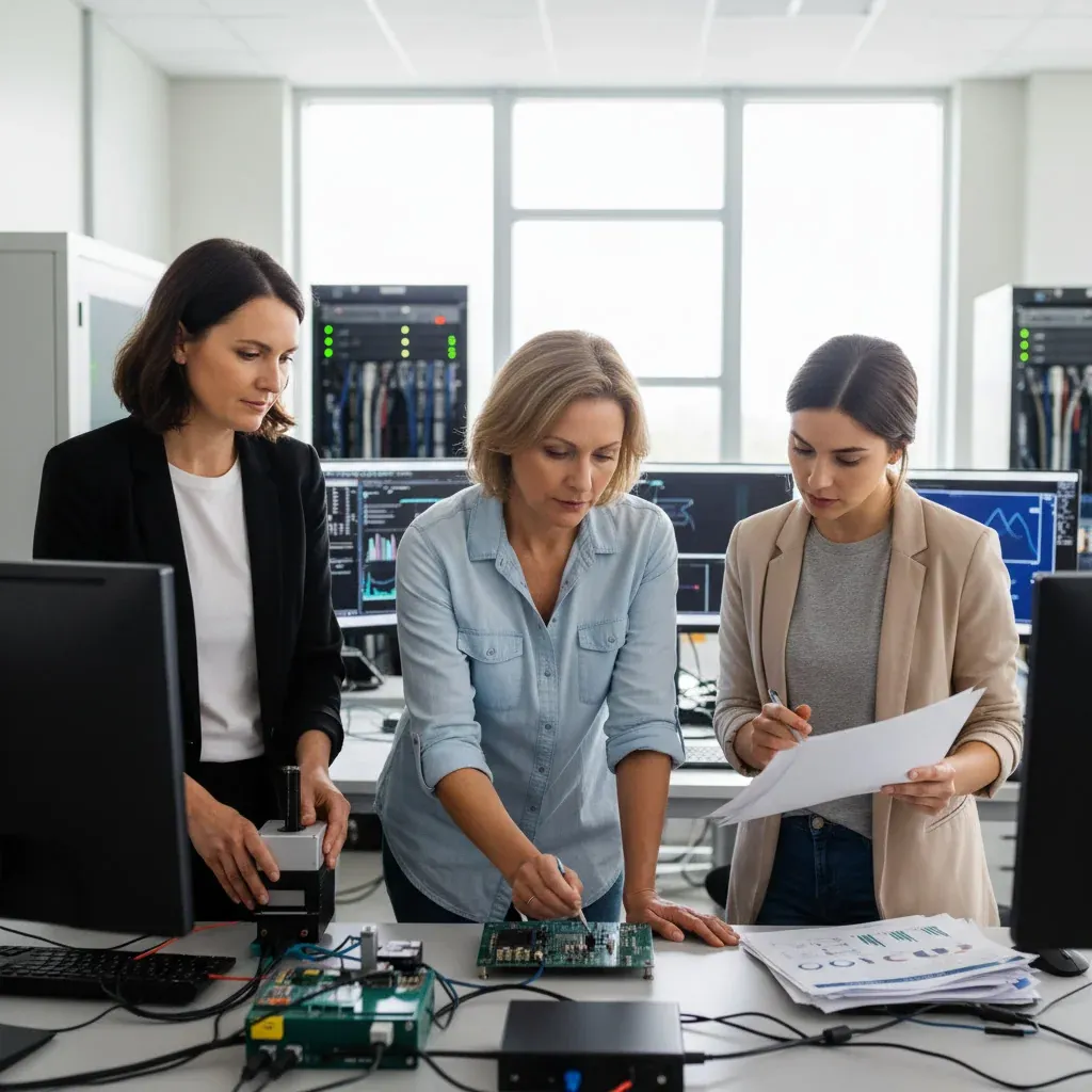 OpenAI safety lead smiling, shaking hands with Anthropic researchers in a meeting room, announcing his move to AI risk team.