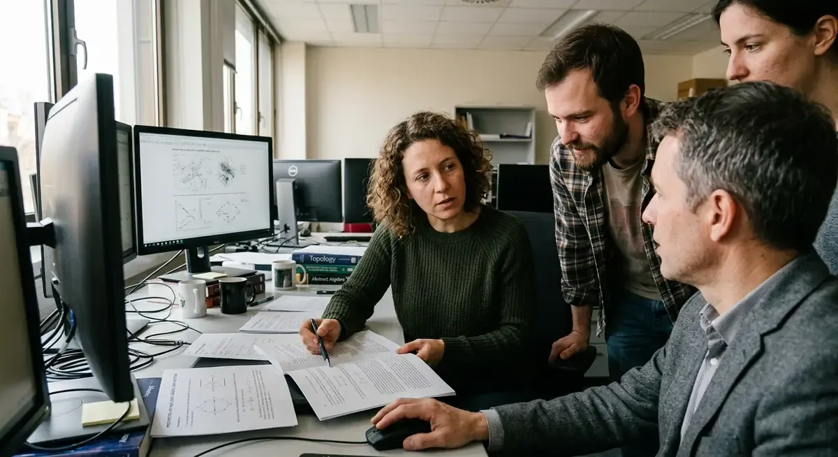 OpenAI's math breakthrough: a person at a computer, code on screen, illustrating AI research and development.