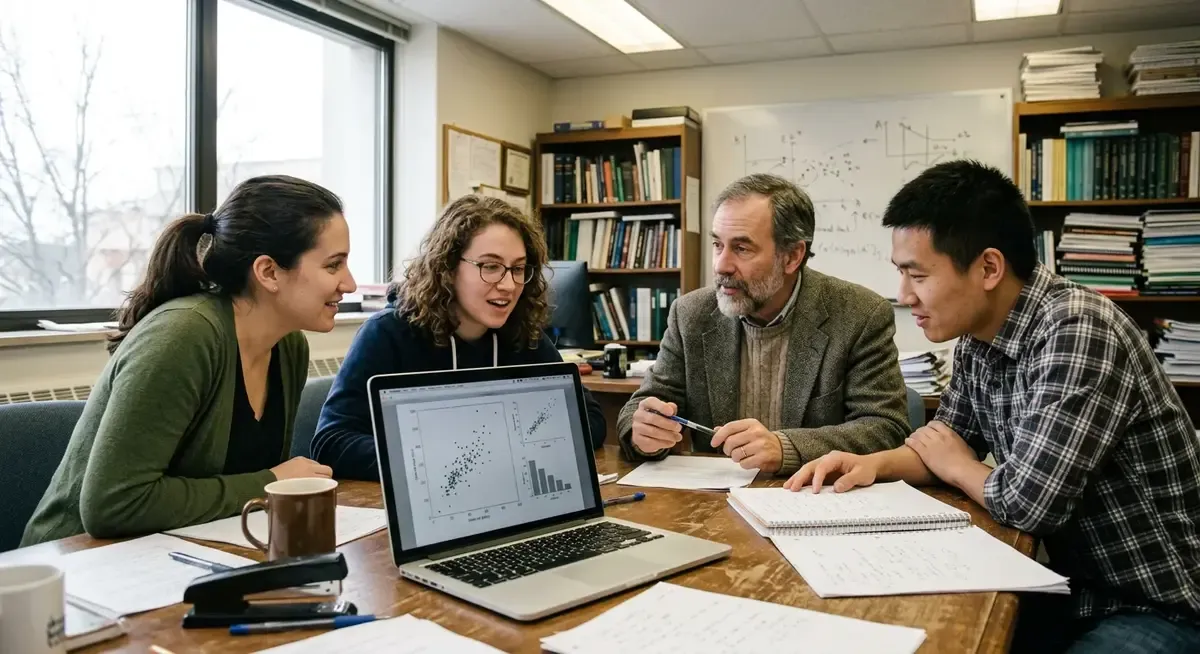 NVIDIA researchers discuss JOLT, a new teacher-student reinforcement learning method, on a large screen with graphs and data.