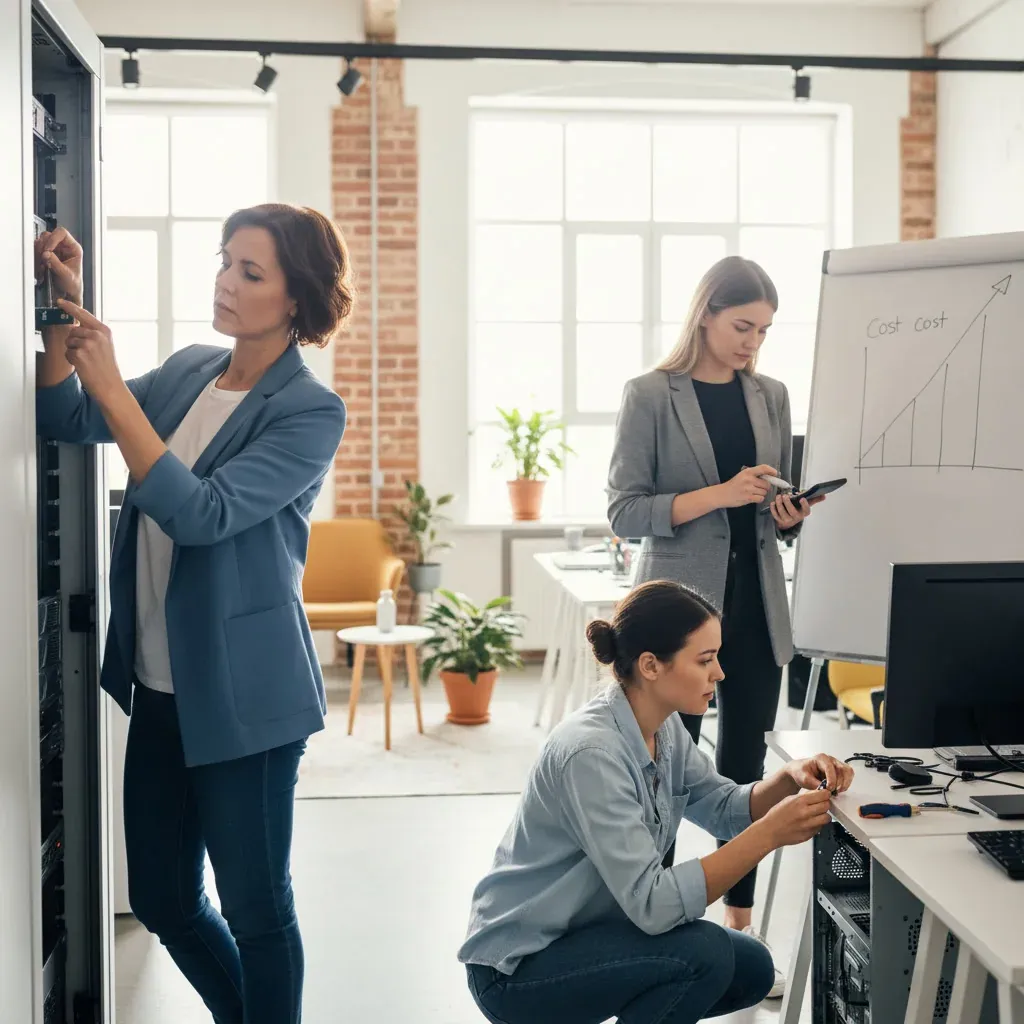 Close‑up of stacked RAM modules beside a rising price chart, highlighting AI‑driven memory shortage and soaring RAM prices.