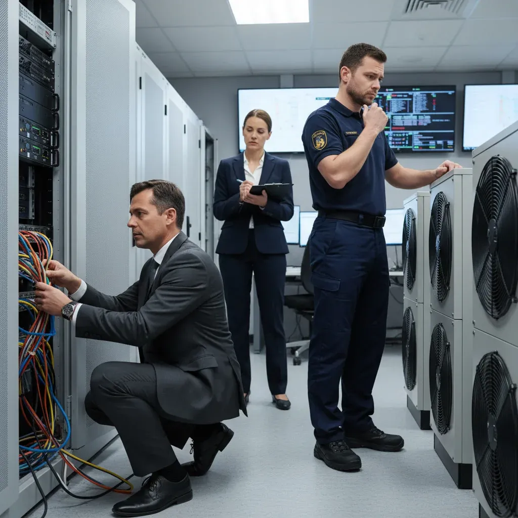 Reliance leaders view the sprawling AI data centre under construction in Jamnagar, symbolizing a Rs 7 lakh‑crore investment.