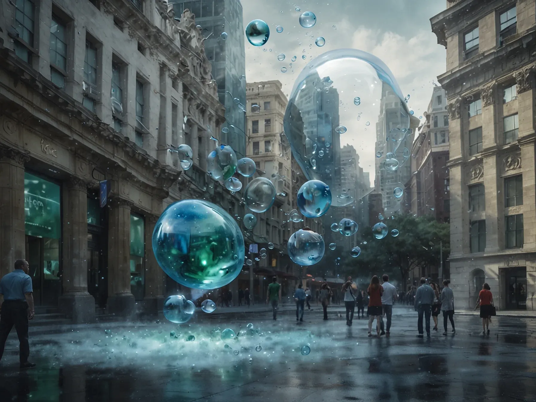 Illustration for: SoftBank shares fall 40% amid AI bubble concerns; 54% see AI assets overvalued