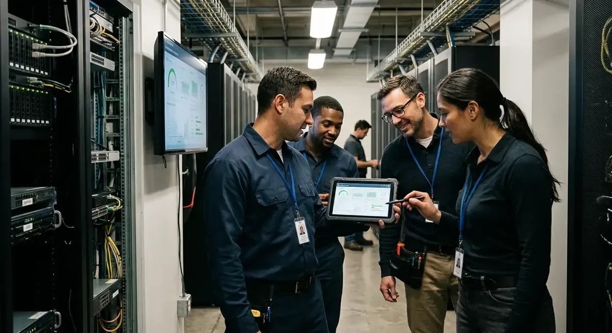 Nvidia's Karpas discusses AI for robot scale simulation, with a humanoid robot in a futuristic lab.