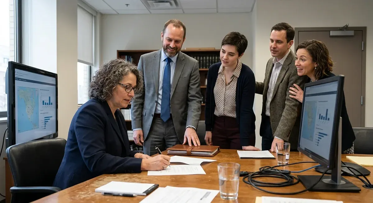 Three former OpenAI safety researchers, fired for alleged leaks, stand together looking confused; they claim they were never 