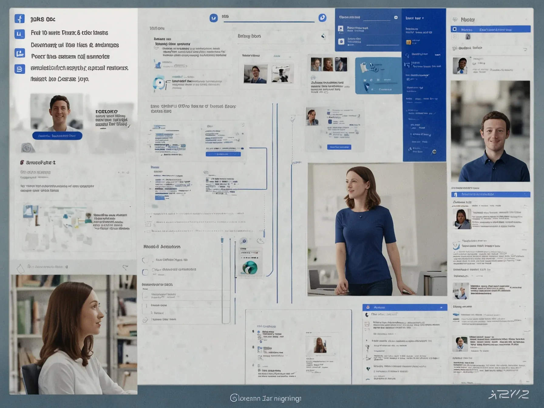 Illustration for: Zuckerberg excited: AI will add huge corpus of content to social feeds